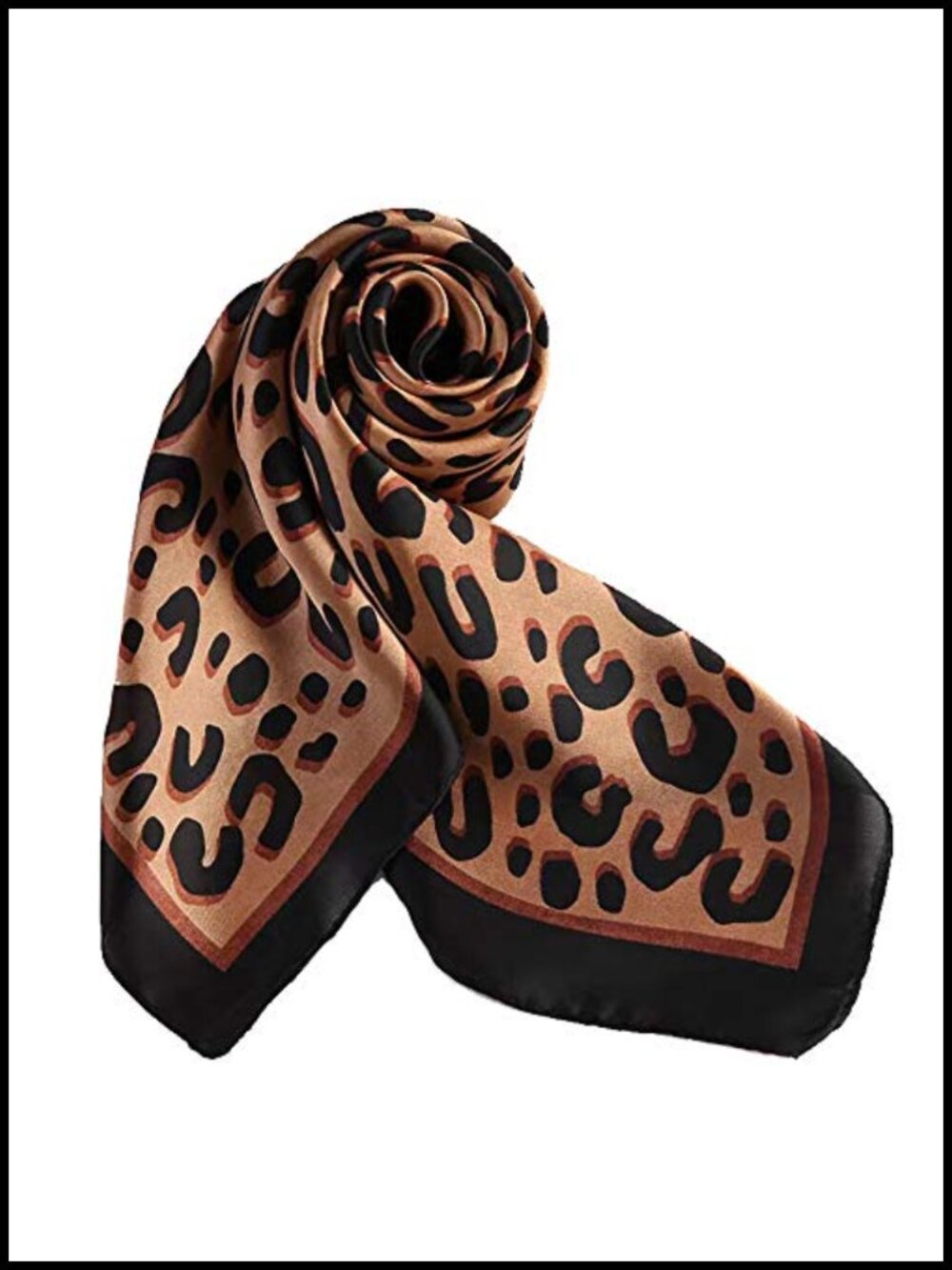 100% Silk Square Scarf 25.6" - Women Men Neckerchief & Headscarf